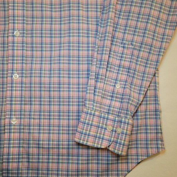 Lauren Ralph Lauren Button Up Shirt Mens Plaid 16 1/2 x 34/35 Preppy Academia - Picture 6 of 9